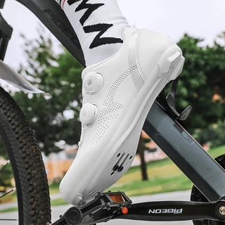 SHMANIRO {จัดส่งสินค้าจากกรุงเทพฯ} รองเท้าปั่นจักรยาน RB Road Bike Shoes สีขาว ระบบล็อคสายรัดแบบดิจิทัล ไซส์ 40-45