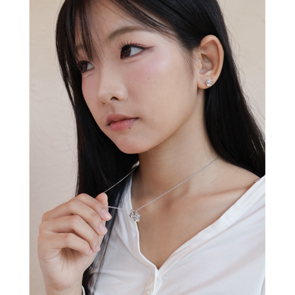 A.piece สร้อยคอ Tiny Button collection : [brass] Tiny button necklace ราคา ถูกที่สุด ดีลบีเคเค แกลเลอรีภาพที่ 9