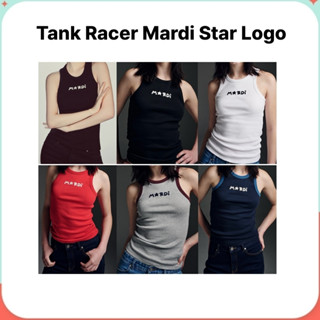 Mardi Mercredi Tank Racer Mardi Star Logo (Navy Beige, Red B…