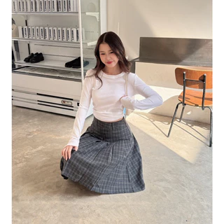 !NEW EMMA LONG PLEATED SKIRT! รุ่นใหม่ กระโปรงยาวจีบพลีทสุดคิ้ว* (รบกวนอ่านรายละเอียดก่อนสั่งซื้อ)