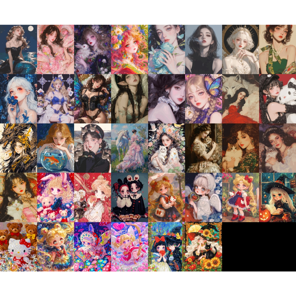 [พรีออเดอร์] ระบายสีตามตัวเลข28 60สี+ รวมภาพคนสวยๆ การ์ตูนน่ารัก งานคุณภาพ ตรงปก แต่ละภาพสวยมากค่ะ รีบสั่งก่อนหมด
