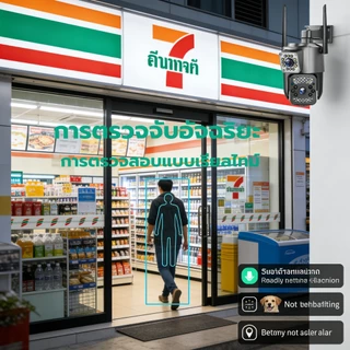 YOOSEE กล้องวงจรปิดไร้สาย 8ล้านพิกเซล กันน้ำ เสียงสองทาง ภาพสีกลางคืน ติดตามอัตโนมัติ เฝ้าบ้านปลอดภัย