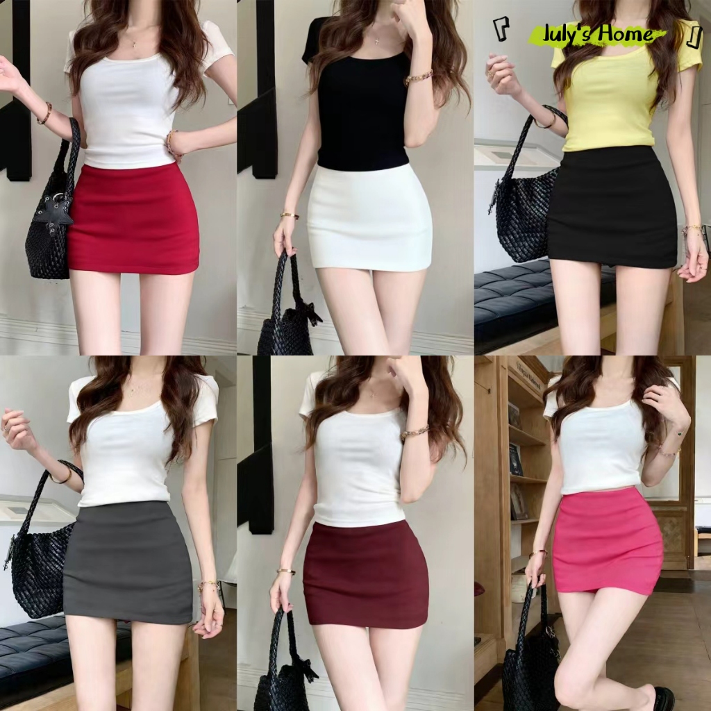 10สี กระโปรง กระโปรงสั่น มินิมอล ทรงเอ มีซับใน ดุผอม#J3354 – โปรปัง
