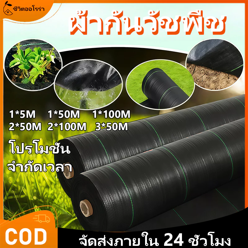 ใบปิดดินกันหญ้าคุณภาพสูง ทนแดดต้านยูวี อายุยืนยาว ระบายน้ำได้ดี ไม่ให้หญ้าโต ใช้งานง่าย ตัดได้ตามขนาด เหมาะสำหรับสวนผัก