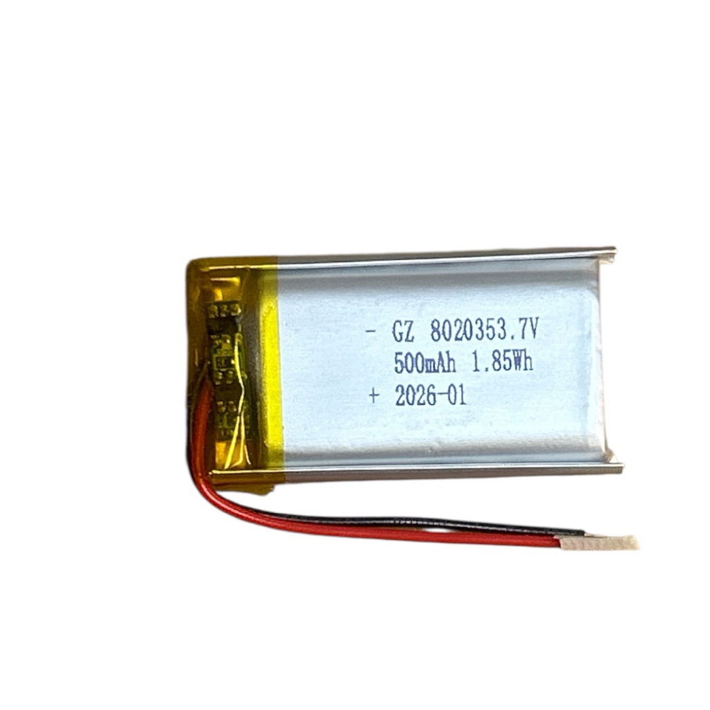 802035 3.7v 500mAh ใช้สำหรับ เครื่องเล่น กล้องติดรถยนต์ mp3 mp4