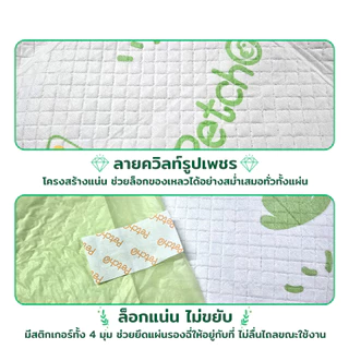 Pitpat （Petcho）แผ่นรองฉี่สัตว์เลี้ยง แผ่นซับฉี่หมา กลิ่นหญ้าสดชื่น ดูดซับไว ลดกลิ่น กันซึม ไม่รั่ว สำหรับฝึกขับถ่าย