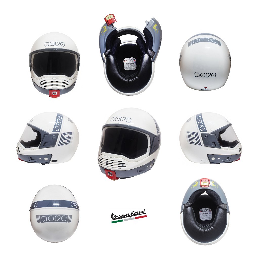 NAVA 8 HELMET SIZE M ขนาดรอบศรีษะ 57 - 58 CM./หมวกกันน็อค นาวา/NAVA HELMET/VESPA/LAMBRETTA/VESPAFARI