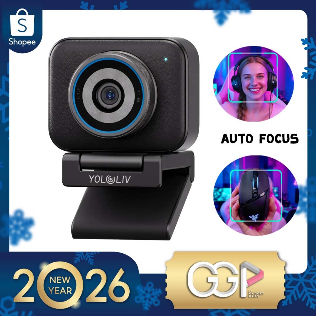 กล้องเว็บแคม YoloCam S3 รองรับวิดีโอสูงสุด 4K 30fps และ 1080p 60fps WEBCAM ออโต้โฟกัส [กรุงเทพฯส่งด่