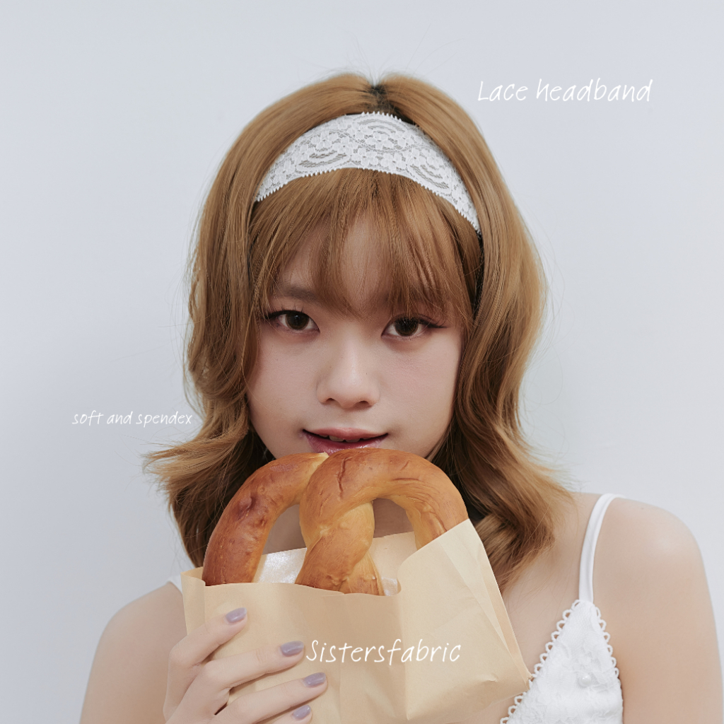 Sistersfabric - Lace headband ที่คาดผมลูกไม้ยางยืด