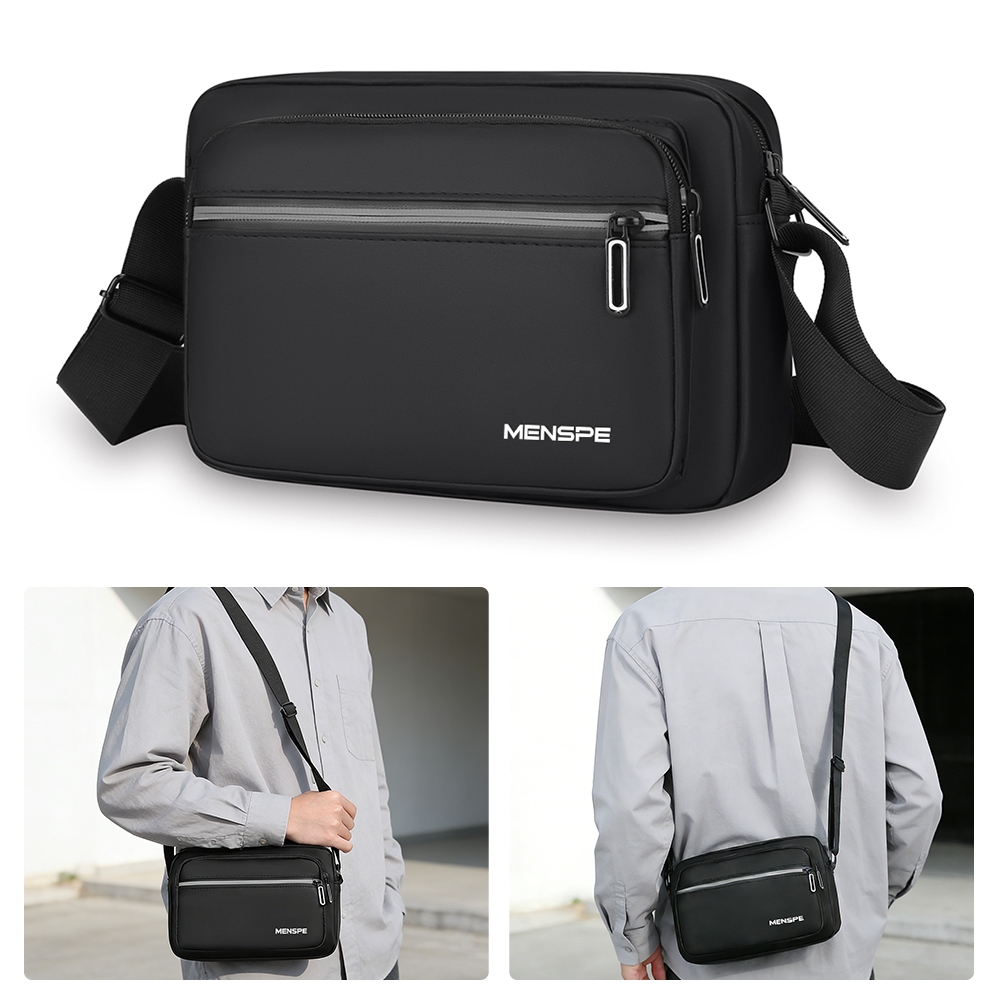 MENSPE กระเป๋าสะพายชาย Casual กระเป๋าหน้าอก CROSS Body BAG Casual กระเป๋าหน้าอกแฟชั่นกระเป๋าสะพายกันน้ำ ราคา ถูกที่สุด ดีลบีเคเค