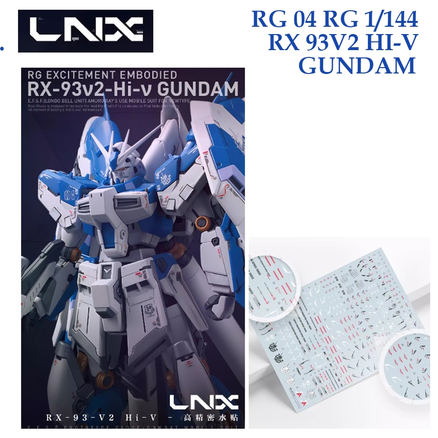 [LNX ] RG04 RG 1/144 RX 93 V2 HI NU V GUNDAM WATER SLIDE DECAL