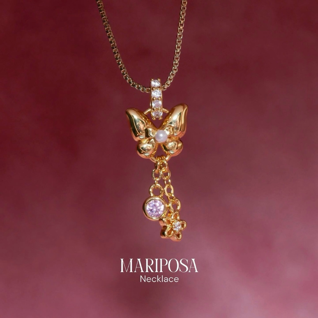 The Lucy Mariposa necklace 🦋🌸🎀 สร้อยคอผีเสื้อ