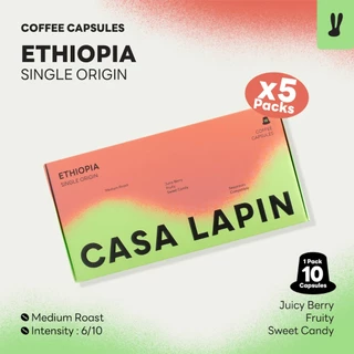[แพ็ค5กล่อง] Coffee Capsules 5 Packs I กาแฟแคปซูล ระบบ Nespresso I 1กล่อง มี10แคปซูล I CASA LAPIN