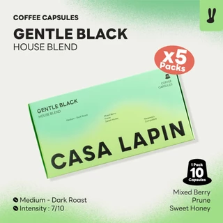 [แพ็ค5กล่อง] Coffee Capsules 5 Packs I กาแฟแคปซูล ระบบ Nespresso I 1กล่อง มี10แคปซูล I CASA LAPIN