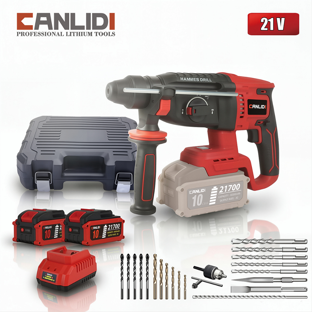 🔥จัดส่งที่รวดเร็ว🔥 CANLIDI MT-21V สว่านโรตารี่ สว่านไร้สาย มอเตอร์ไร้แปรงถ่าน สว่านกระแทกไร้สาย สว่านโรตารี่ไร้สายส