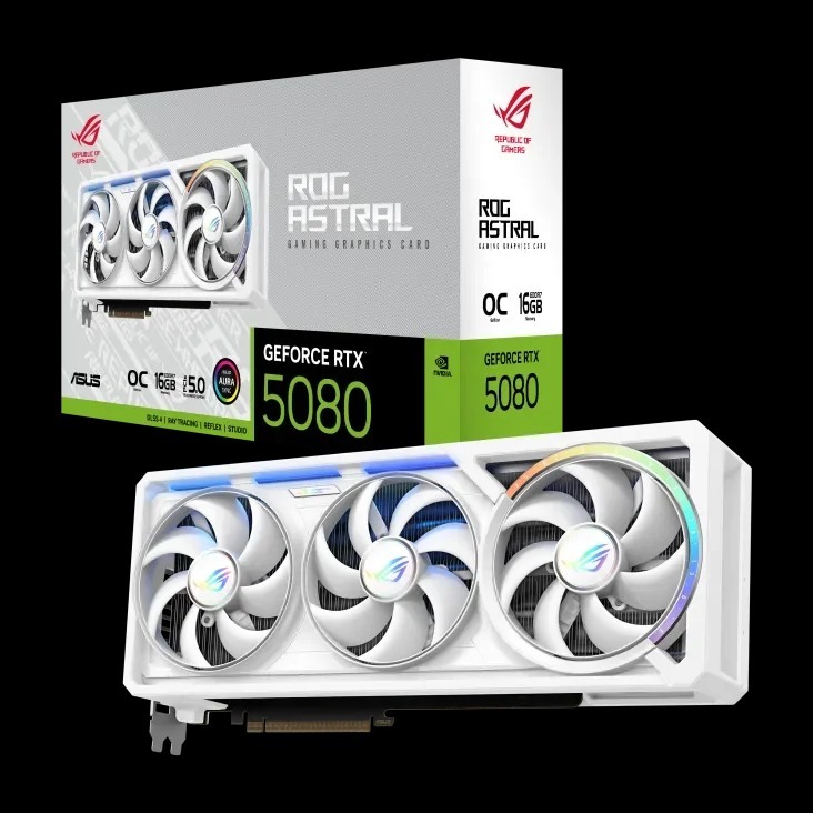 ASUS ROG ASTRAL GAMING GEFORCE RTX5080 OC WHITE EDITION /16GB GDDR7(90YV0LV4-M0NA00)