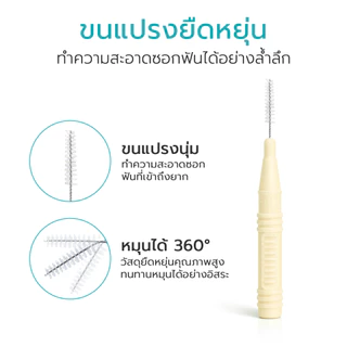 Simple health 2แถม1 แปรงขัดซอกฟัน 1กล่อง/6ชิ้น แบบพกพา สำหรับคนจัดฟัน มีหลายขนาด