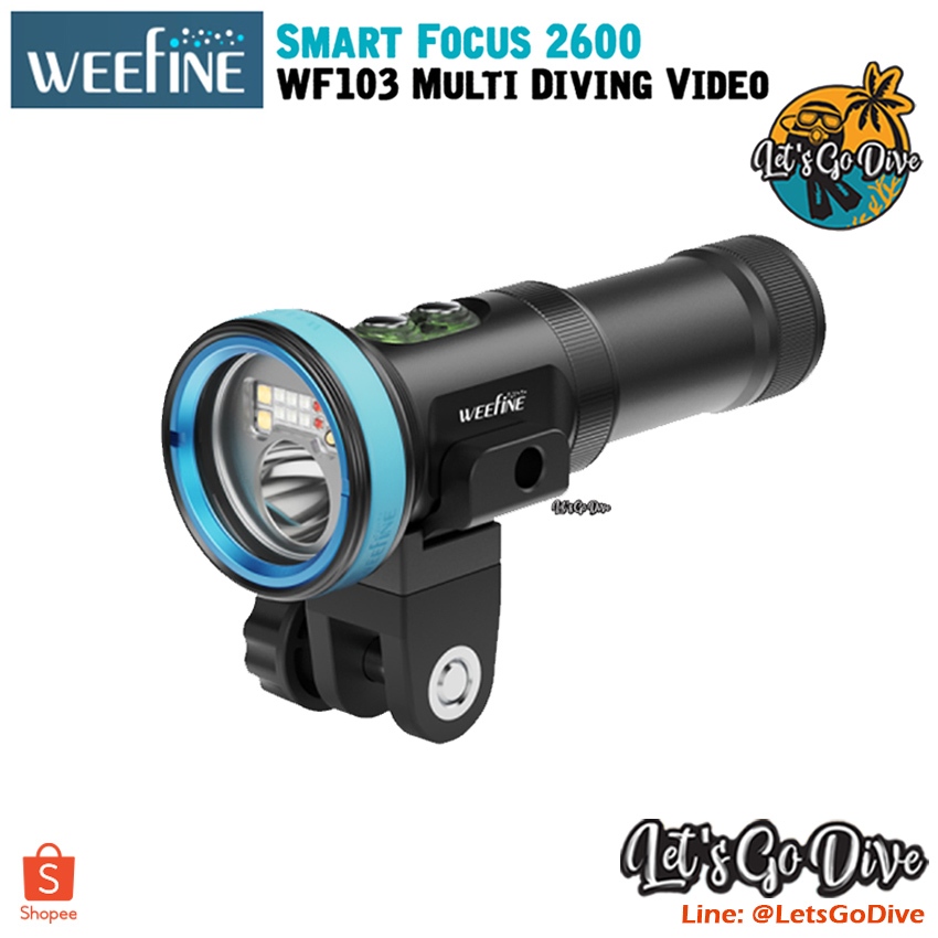 Weefine – Smart Focus 2600 – SF2600 Multi Diving Video Light ตัวจิ๋ว แค่ฟังชั่นล้นๆ ราคาเบาๆ WF103 ราคา ถูกที่สุด ดีลบีเคเค