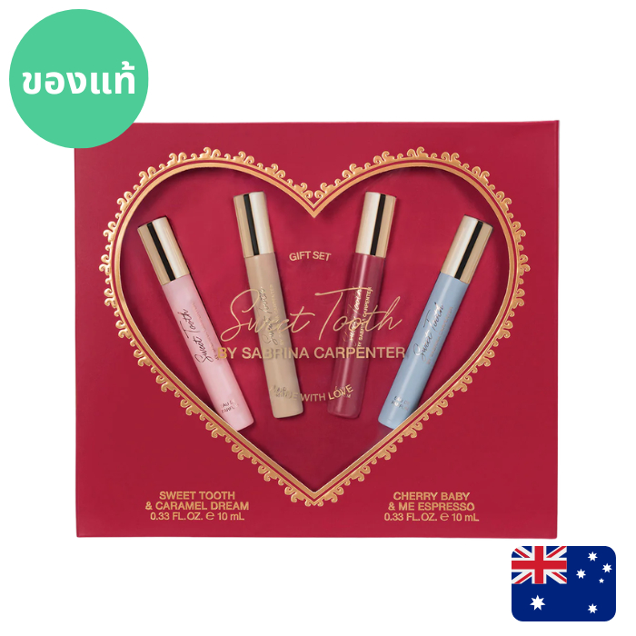 💖💖แท้จากออสเตรเลีย น้ำหอมGift Set Sabrina Carpenter Sweet Tooth EDP 10 ml x 4 Piece Set ดูรูปจริง+รีวิวปัดซ้าย