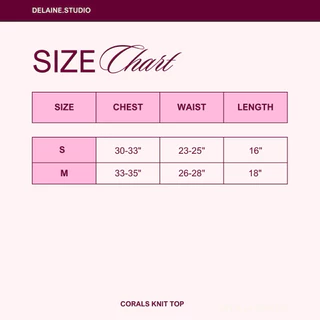 Corals knit top (summer collection)