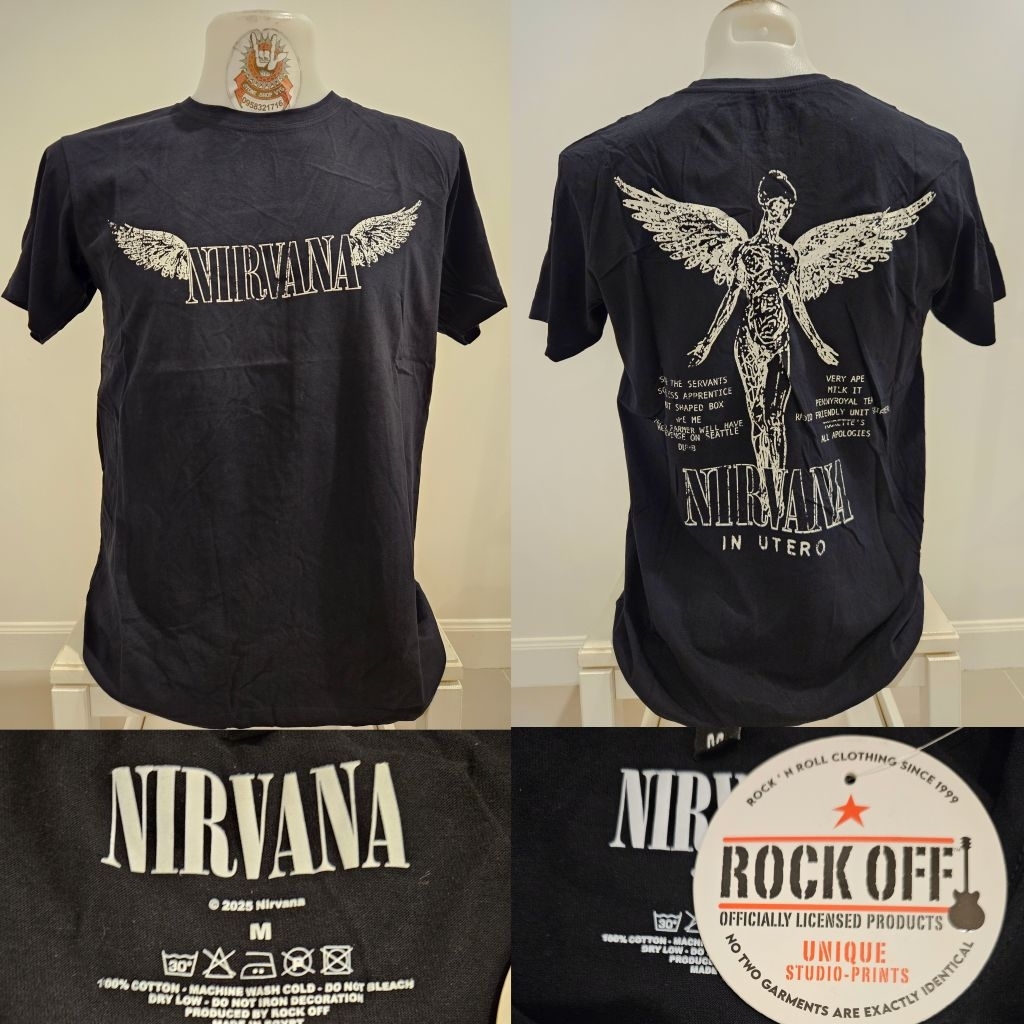 🌍เสื้อวง Nirvana- IN ETERO เสื้อวงงานลิขสิทธิ์แท้นำเข้า 100% ป้ายปั้มคอ UK ของแท้ สินค้ามือ1🌏