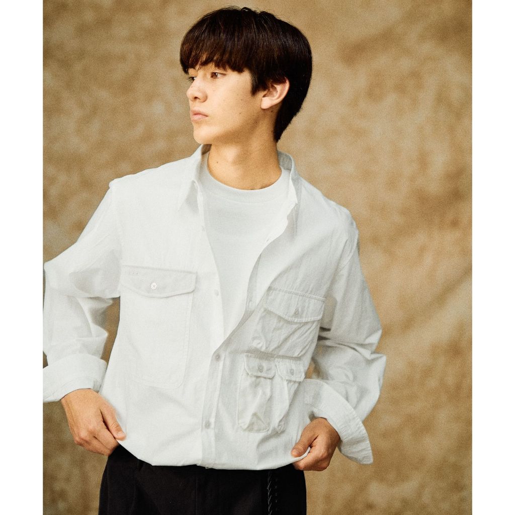 niko and ... [ANDSEWN] เสื้อเชิ้ต บางเบา 4-pocket military shirt