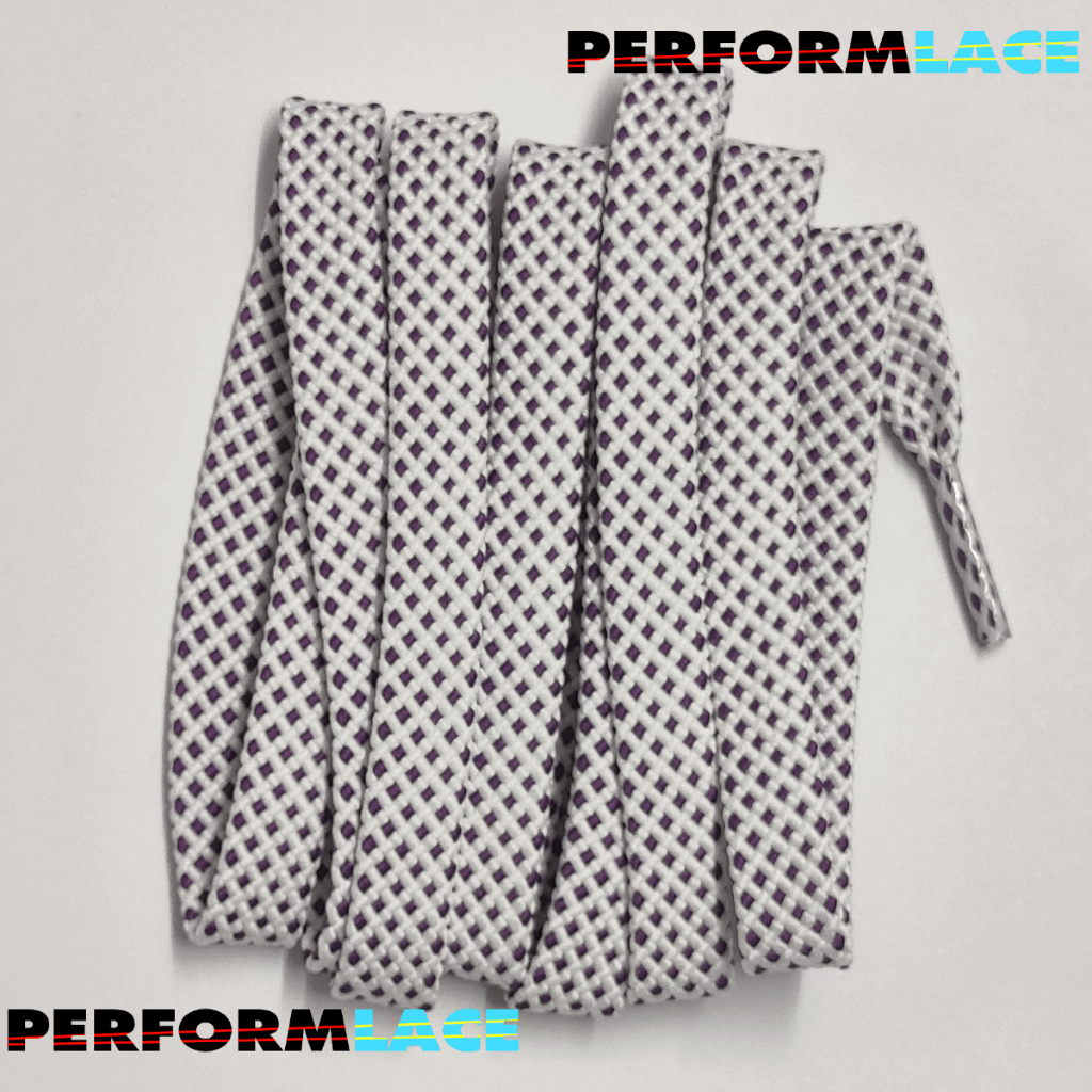เชือกรองเท้าลาย Pattern Lace (1 คู่ = 2 เส้น) ▲ สีขาว/ดำ ▲ 90 – 120 ซม▲   สินค้าพร้อมส่งจากไทย ราคา ถูกที่สุด ดีลบีเคเค แกลเลอรีภาพที่ 5