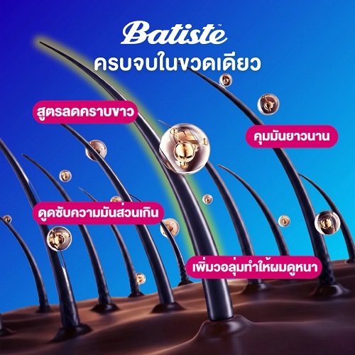 Batiste Dry Shampoo กลิ่น Blush Blossom ดรายแชมพูสูตรลดคราบขาว ขนาด 150 ml. ราคา ถูกที่สุด ดีลบีเคเค แกลเลอรีภาพที่ 7