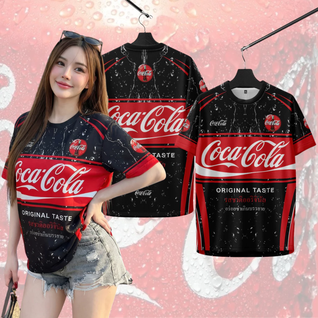 เสื้อคอกลมกีฬาลายโคล่าใส่สบายระบายอากาศผ้าไมโคร
