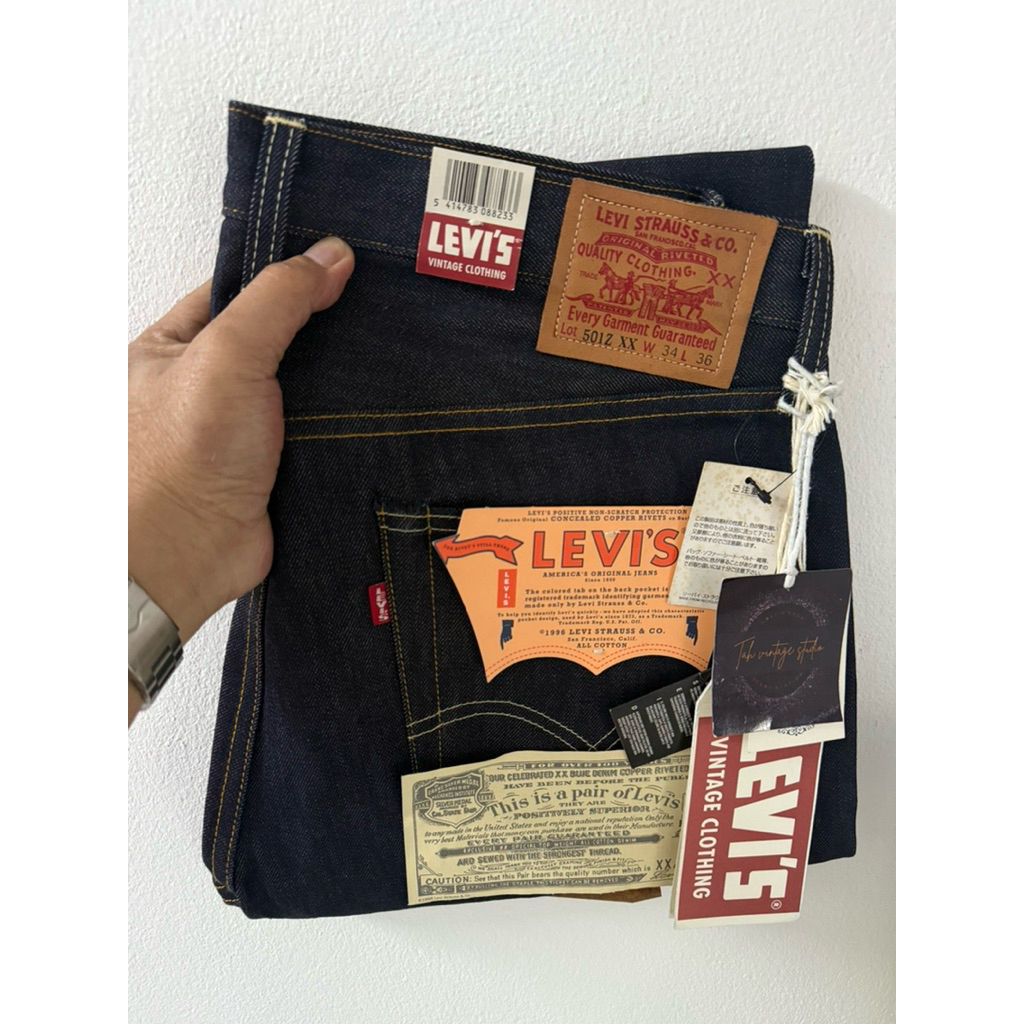 Levi’s 501 Zxx bigE ริมแดง LVC 1954   Made in USA , button337 , Size W34 L36 (ขนาดจริงดูตรงรายละเอีย
