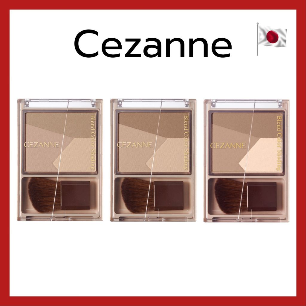 (ของแท้🇯🇵ส่งไวจริง🔥) Cezanne Blend Color Shading 5g พาเลตมี 3 เฉดในตลับเดียว สำหรับเฉดดิ้งเงาบนใบหน้า