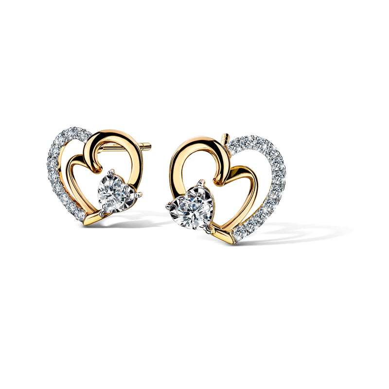 Jubilee Diamond ต่างหูเพชร Jubilee Heart Love Locket Earrings เพชรแท้
