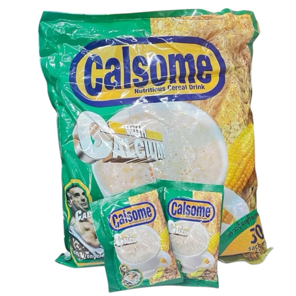 Calsome ซีเรียลข้าวโพดพม่า  เครื่องดื่มธัญพืชเมียนมาร์