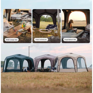 Vidalido Star Island Air Dome เต็นท์โดมเสาลม มาใหม่ ขนาด 4-8 คน สามารถต่อเสริมได้กับเต็นท์หลายรุ่น