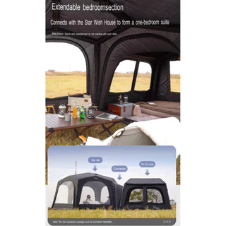 Vidalido Star Island Air Dome เต็นท์โดมเสาลม มาใหม่ ขนาด 4-8 คน สามารถต่อเสริมได้กับเต็นท์หลายรุ่น