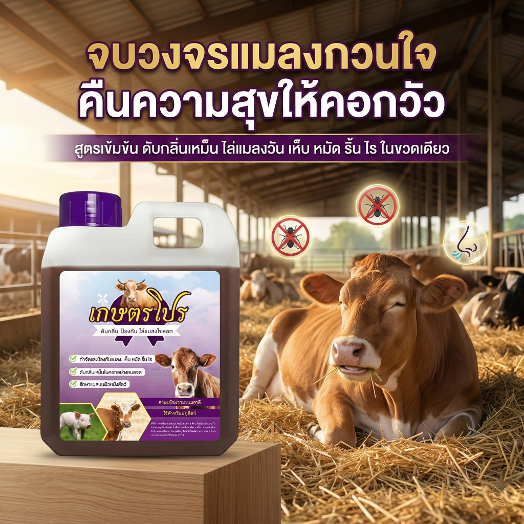 [แนะนำ] เกษตรโปร สมุนไพรไล่แมลง เห็บ ริ้นไร ในคอกสัตว์