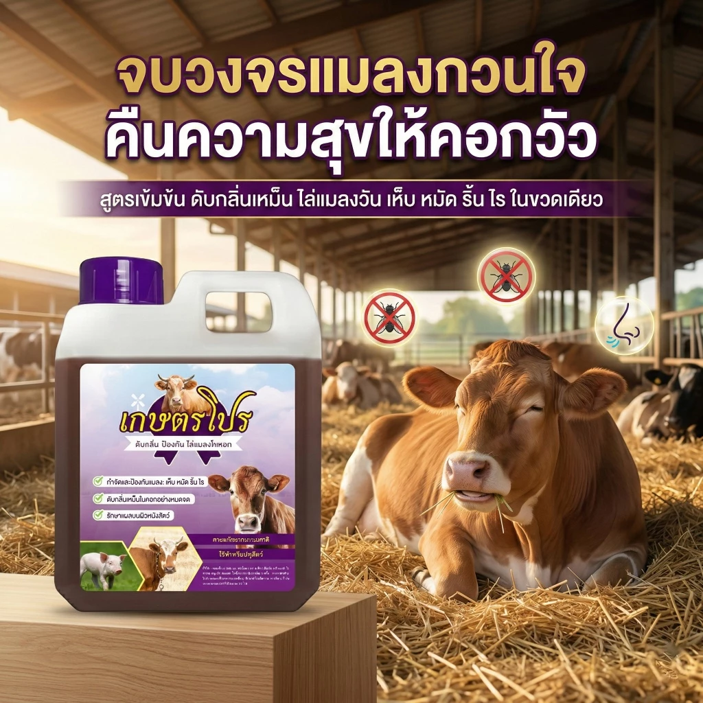 [แนะนำ] เกษตรโปร สมุนไพรไล่แมลง เห็บ ริ้นไร ในคอกสัตว์