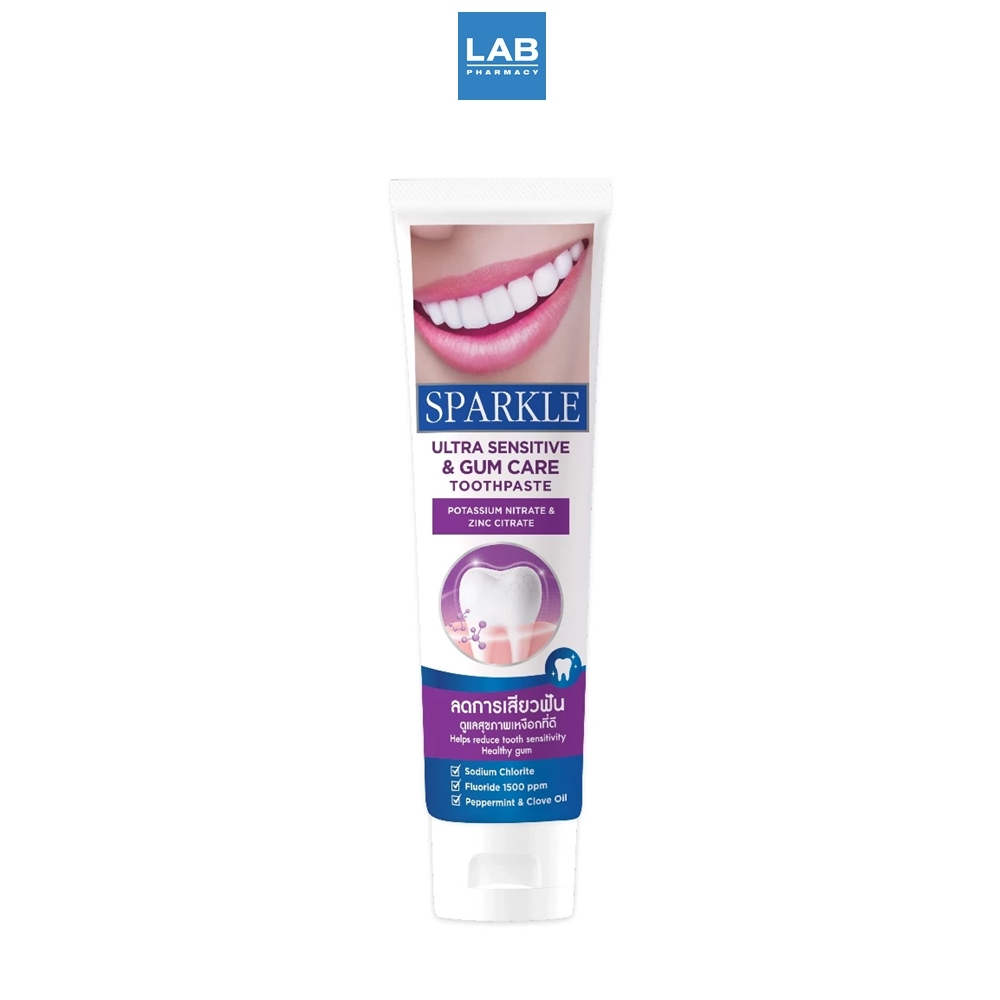 Sparkle Ultra Sensitive & Gum Care Toothpaste 100g. สปาร์คเคิล อัลตร้า เซนซิทีฟ แอนด์ กัม แคร์ ทูธเพสท์ 100 กรัม