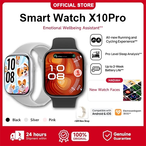 【Free Strap】2026 NEW Smart watch X10 Proสมาร์ทวอทช์ รองรับภาษาไทย นาฬิกาสมาร์ทวอทช์ สัมผัสได้เต็มจอน