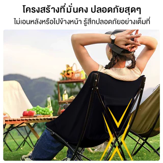 Yegey【ซื้อ 1 แถม 1】 เก้าอี้กลางแจ้ง เสริม โซฟา Cotton นุ่มสบายขึ้น ถุงเก็บของแถมฟรี เกียร์สามปรับได้ เก้าอี้สนาม