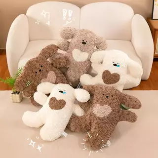 ตุ๊กตาหมาหูยาว ครีม น้ำตาล ขาว 50CM นุ่มนิ่ม น่ารัก สำหรับผู้ที่ชื่นชอบความนุ่มและน่ารัก เป็นของขวัญเขียนการ์อวยพรได้