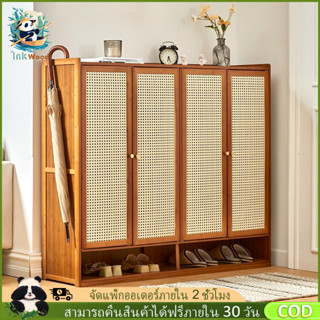 【จัดส่งภายใน 2 ชั่วโมง】ตู้รองเท้า ตู้รองเท้าไม้ ติดตั้งง่าย …