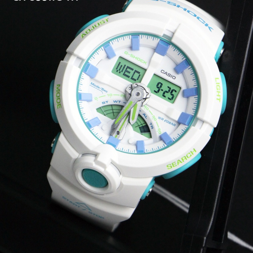 Casio G-Shock นาฬิกาข้อมือผู้ชาย สายเรซิ่น รุ่น GA-500 (GA-500P-3A,GA-500WG-7A)