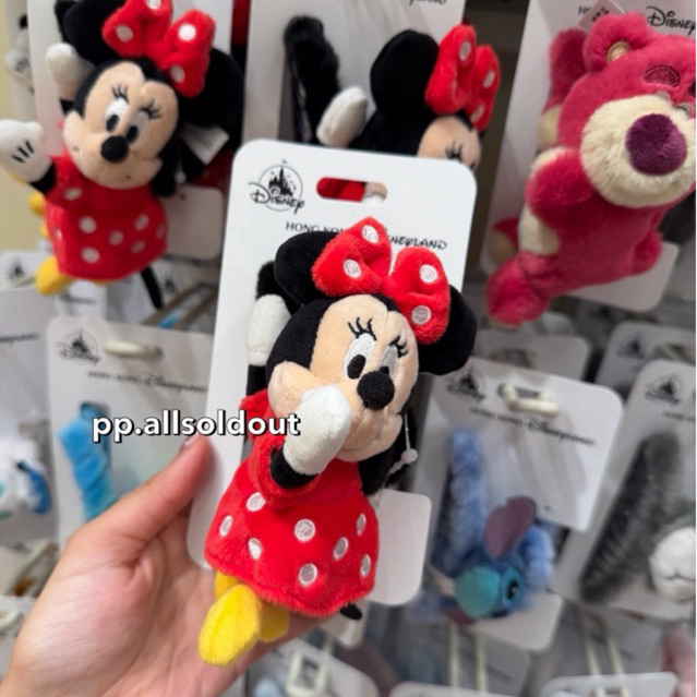 พร้อมส่งด่วน ของแท้ ที่หนีบผมมินนี่เม้าส์ งับผม minnie mouse hairclip disneyland hk กิ๊บหนีบผม minnie hair claw vance