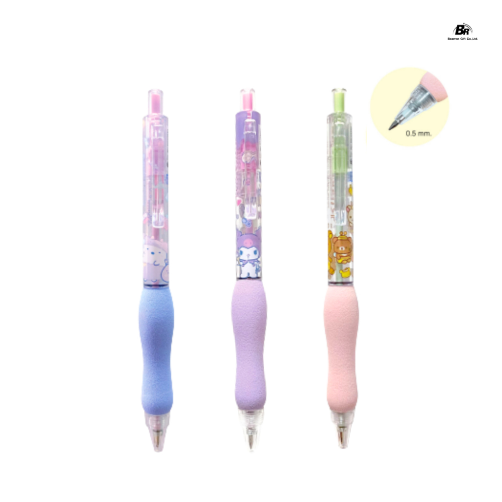 ปากกาลูกลื่น Sanrio San-X สีน้ำเงิน 0.5 mm. รุ่น 33040 ลิขสิทธ์แท้ Kuromi Sumikko GurashiI Rillakkuma