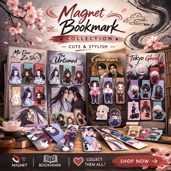 โค้ดลด 50% A009 ที่คั่น แม่เหล็ก set 6 ลาย ปรมาจารย์ลัทธิมาร /สวรรค์ประทานพร / groly/ /ไททัน / Black Butler แม็กเน็ต – โปรปัง