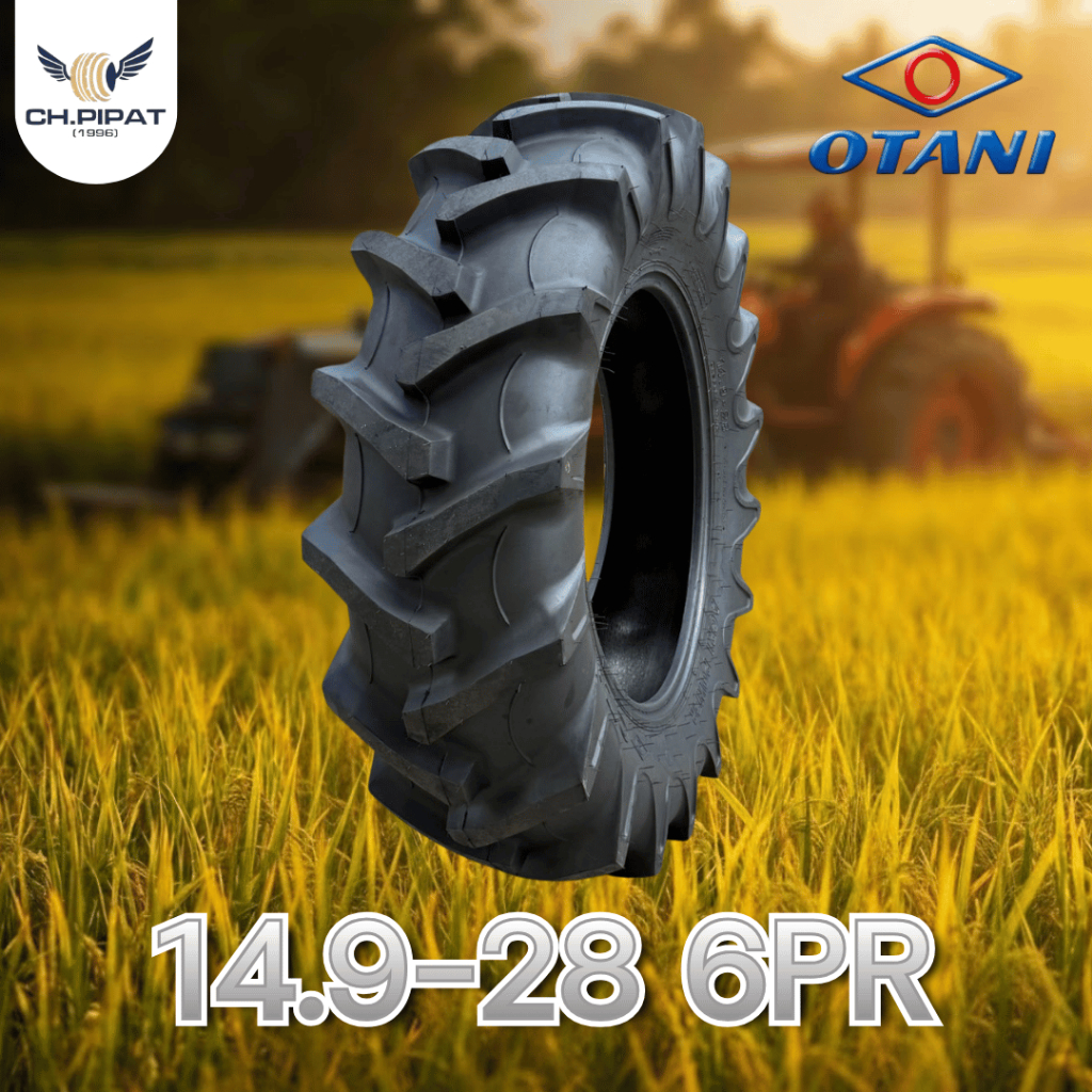 ยางรถไถ 14.9-28 ยี่ห้อ OTANI (โอตานิ) รุ่น F-35 ผ้าใบ 6 ชั้น ยางใหม่ ราคาถูก