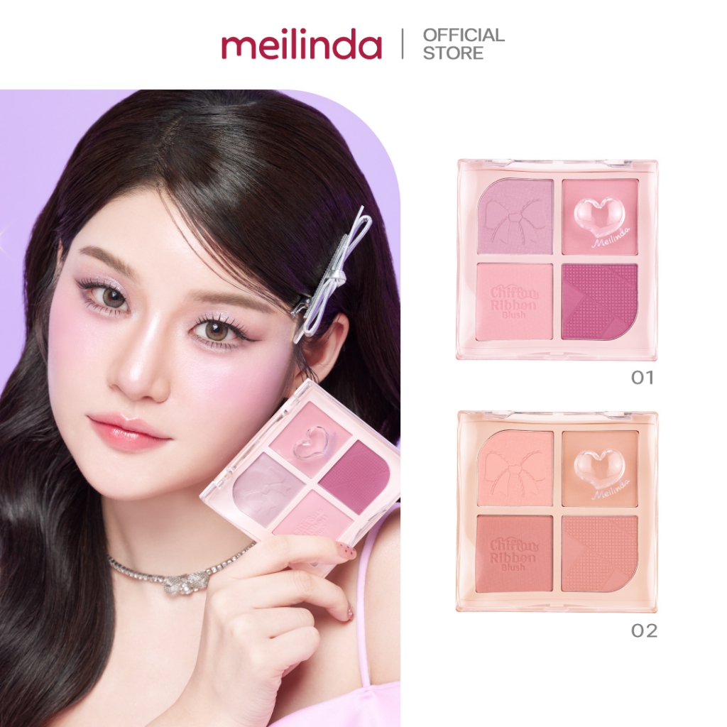 Meilinda Chiffon Ribbon Blush บลัชออน (MC5102)