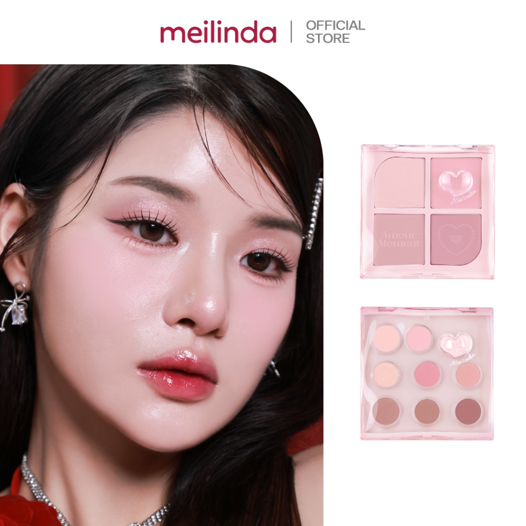 Meilinda Chiffon Ribbon Amour Moment Collection บลัชออน อายพาเลท คอลเลคชั่นพิเศษ