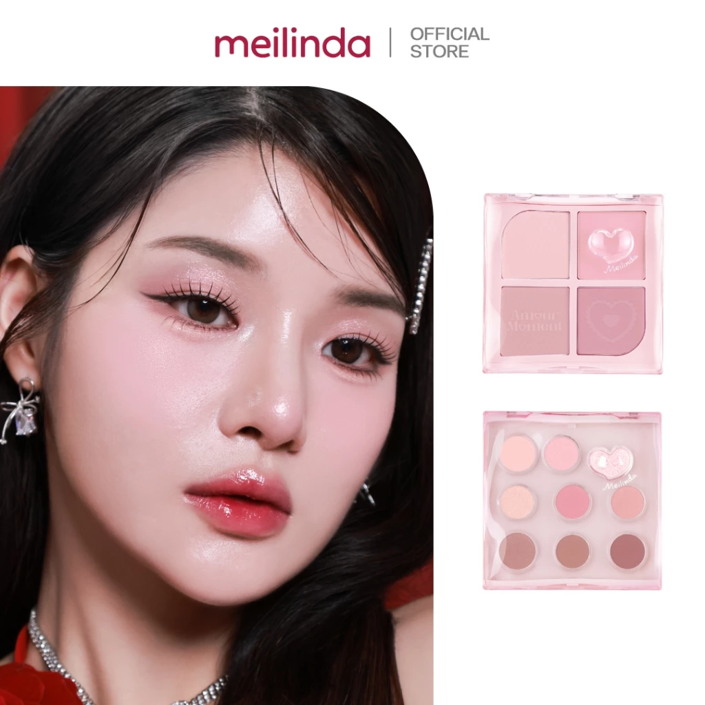 Meilinda Chiffon Ribbon Amour Moment Collection บลัชออน อายพาเลท